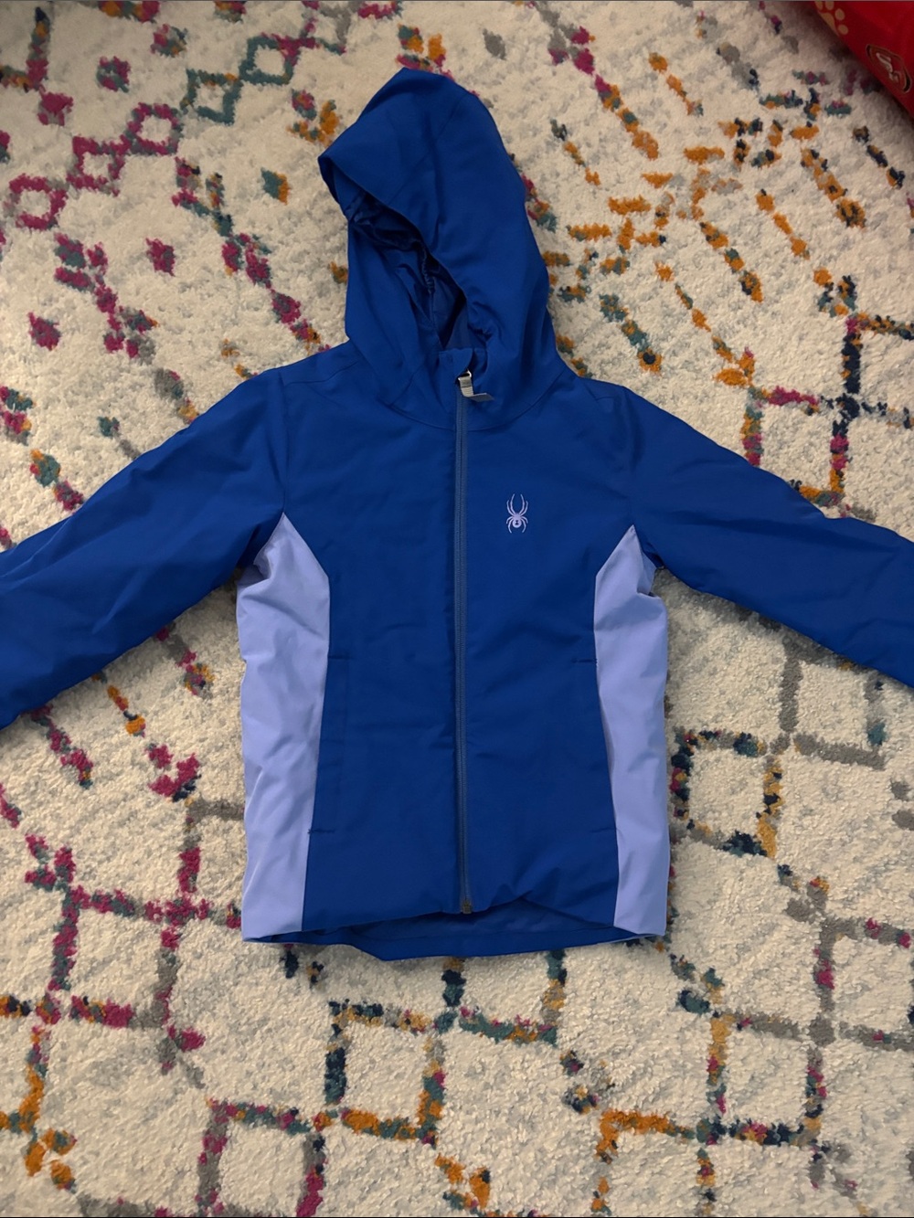 Spyder Kids Blue and Lavender Hooded Swim Rashguard